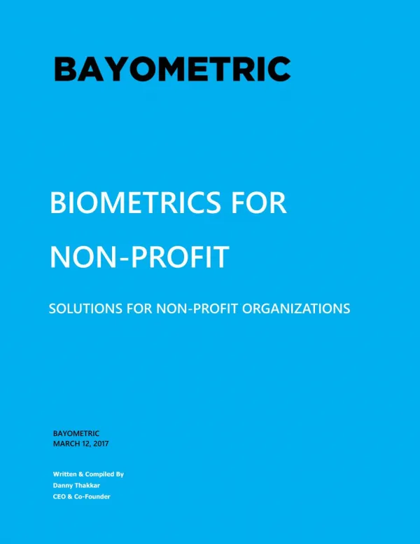 Biometrics for Non-profit