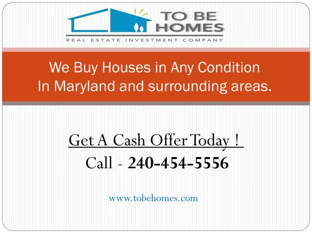 we buy houses in any condition in maryland and surrounding areas