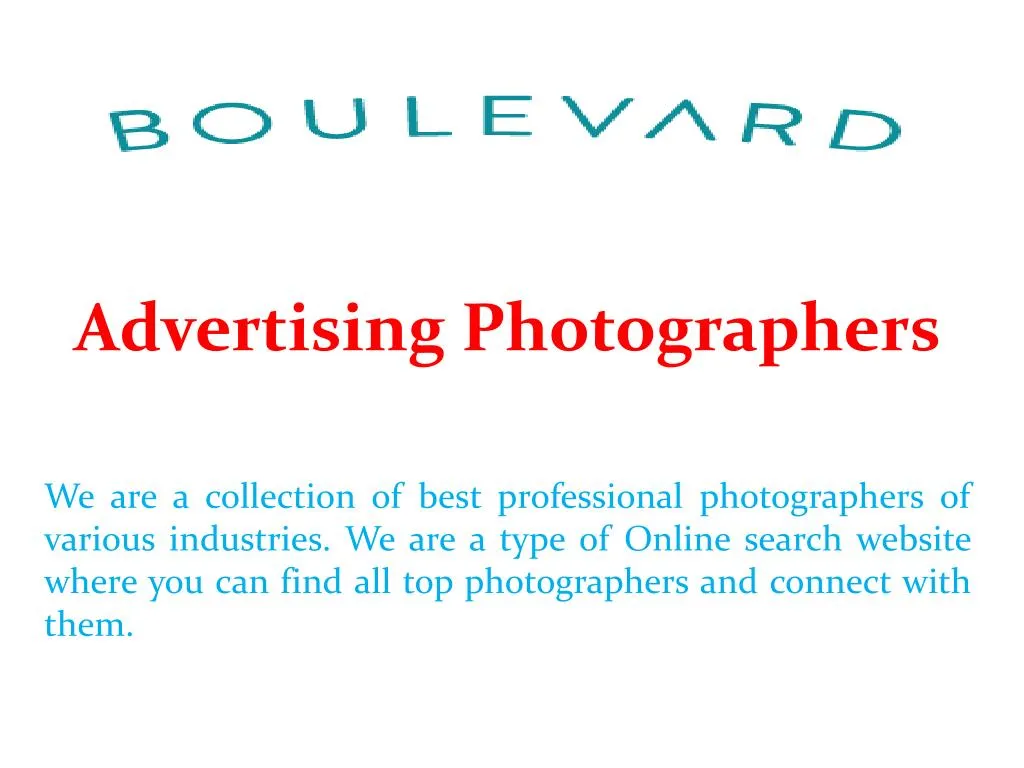advertising photographers