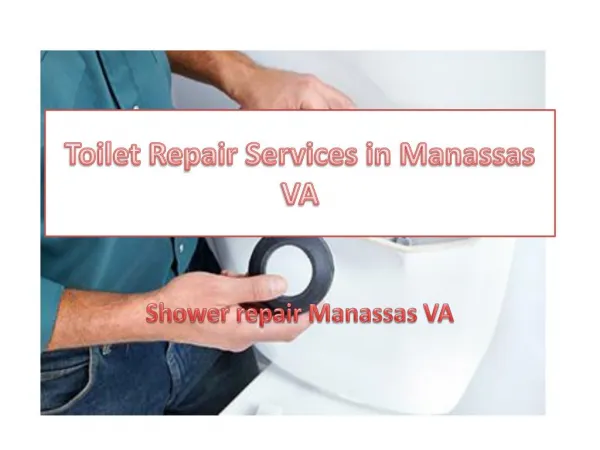Toilet Repair Services in Manassas VA