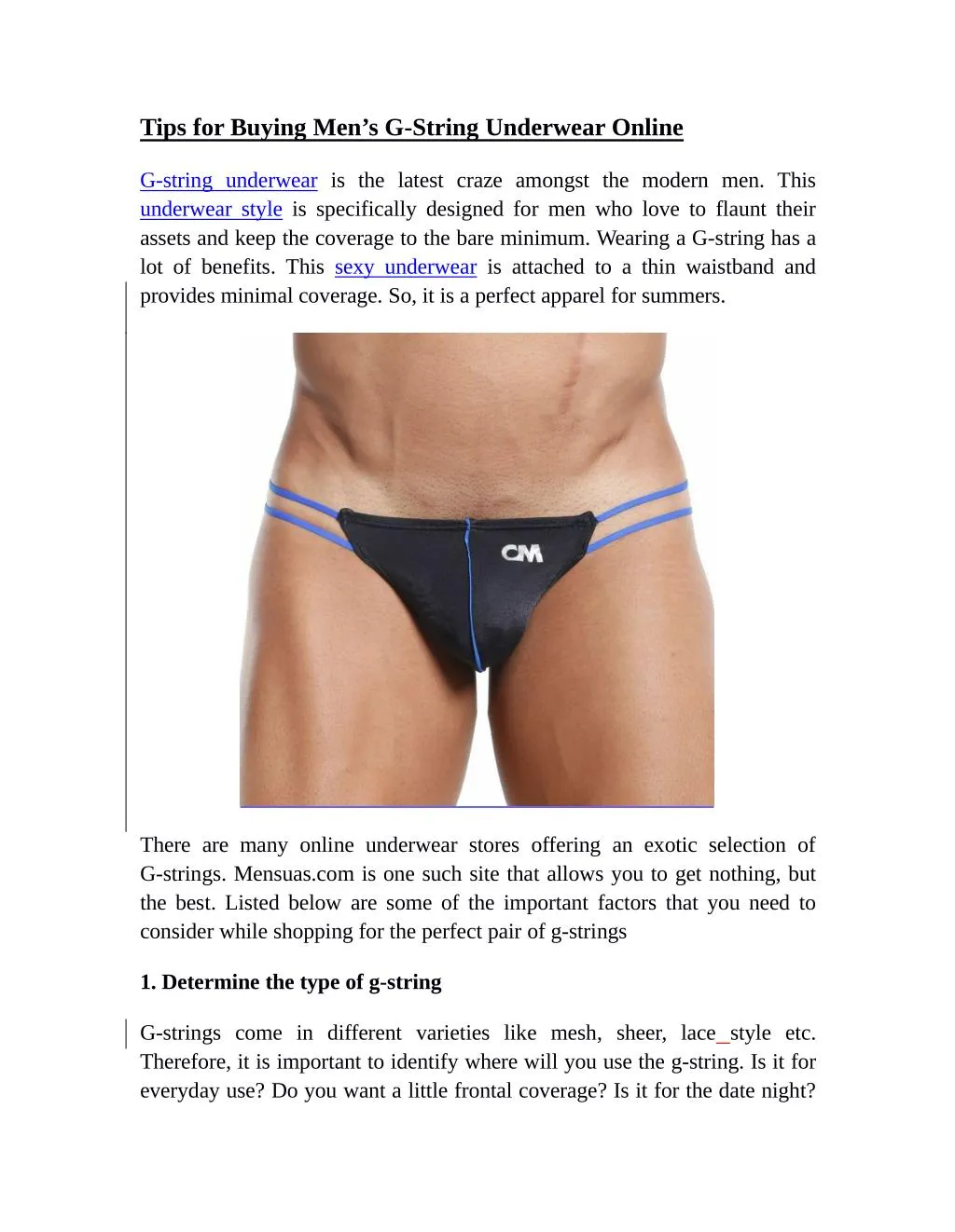 tips for buying men s g string underwear online