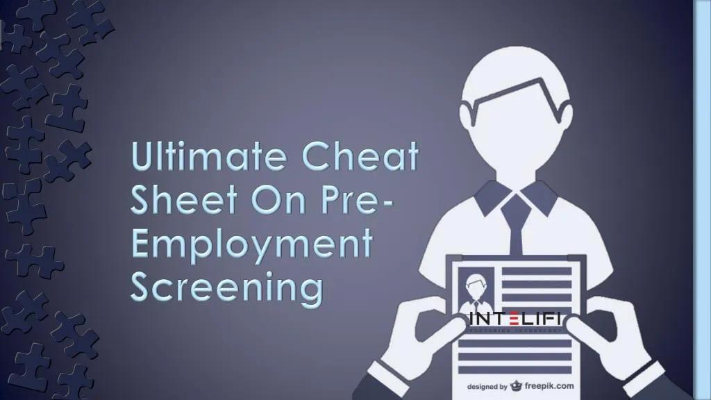 ultimate cheat sheet on pre employment screening