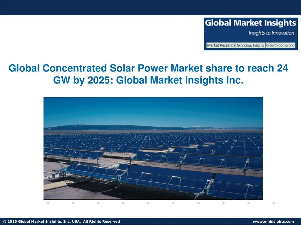 global concentrated solar power market share