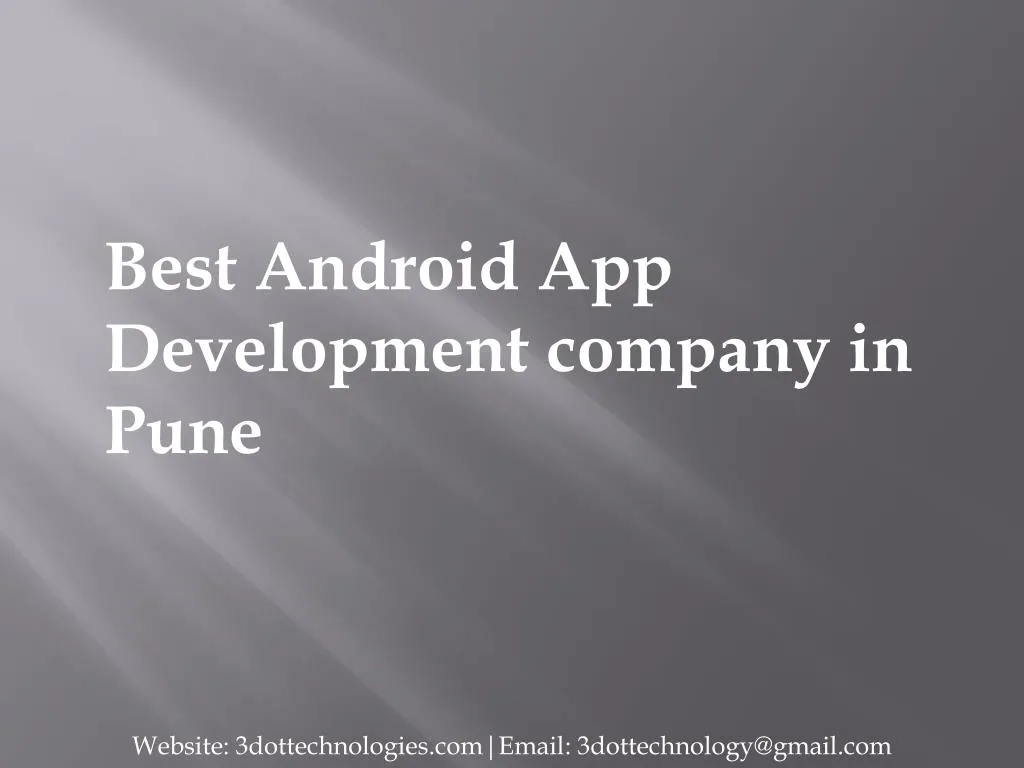 best android app development company in p une