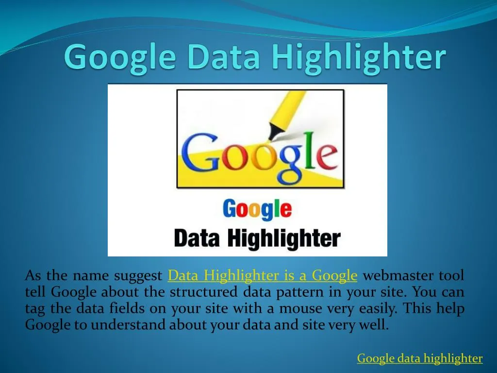 google data highlighter
