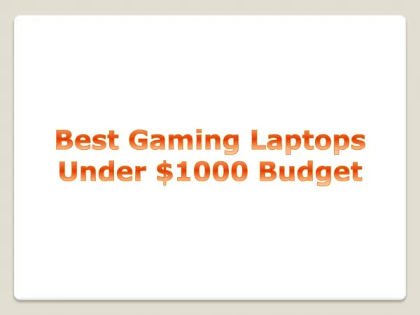 Gaming laptop under 1000 dollars