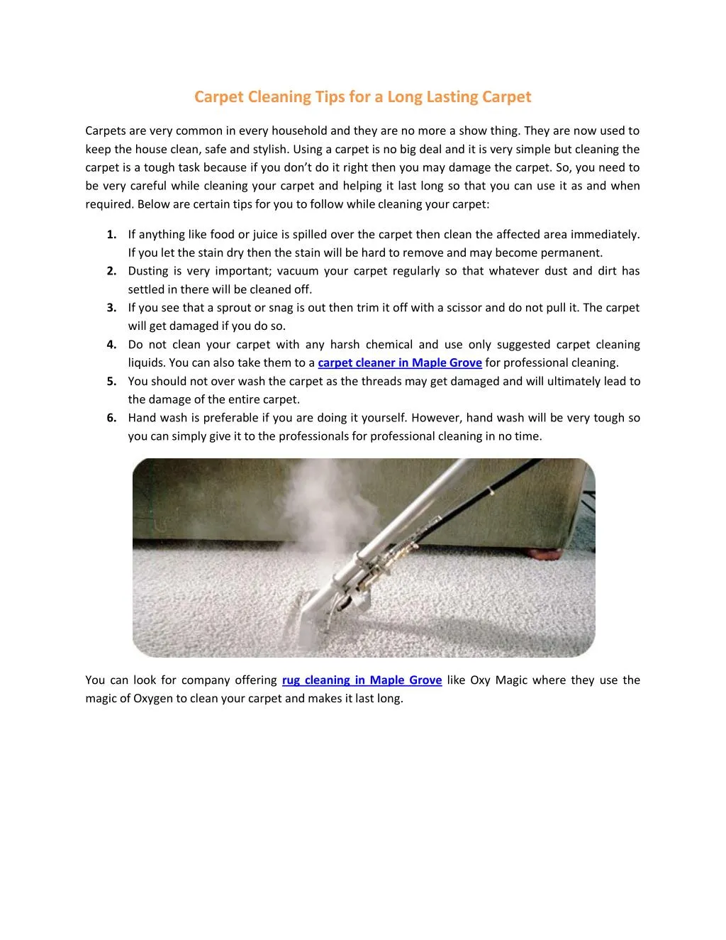 carpet cleaning tips for a long lasting carpet