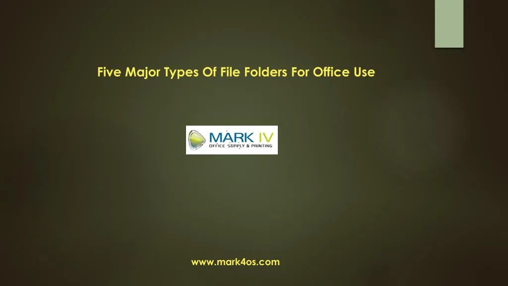 five major types of file folders for office use