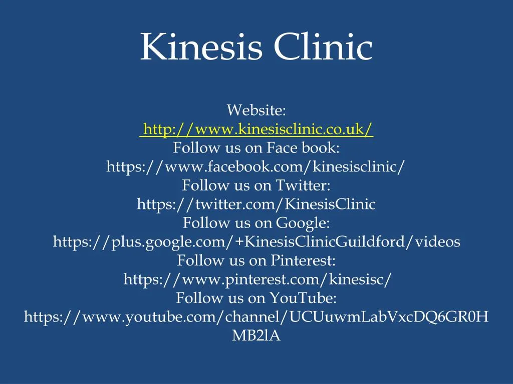 kinesis clinic