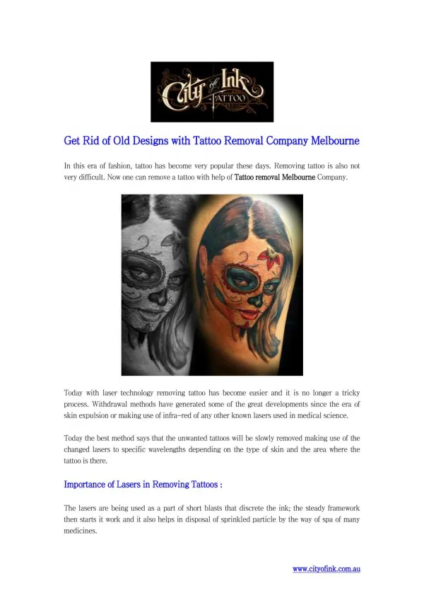 Get Rid of Old Designs with Tattoo Removal Company Melbourne