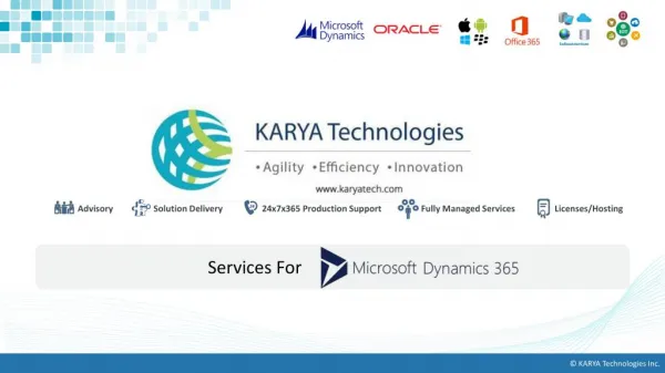 Microsoft Dynamics 365 - KARYA Technologies