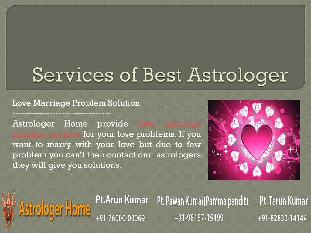 services of best astrologer