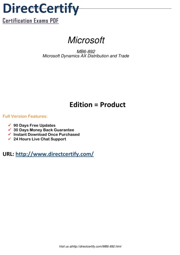 MB6-892 PDF Download