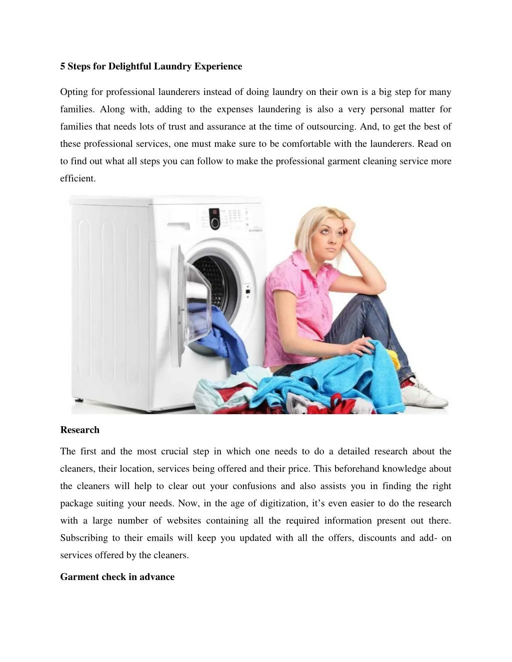 5 steps for delightful laundry experience