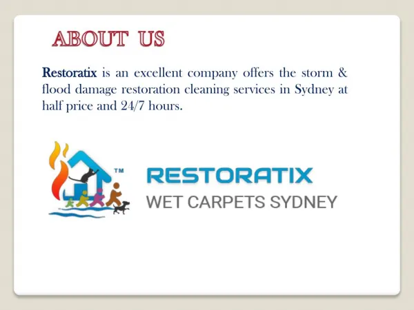 Find Expertise of Storm & Flood Damage Restoration Cleaning Services in Sydney