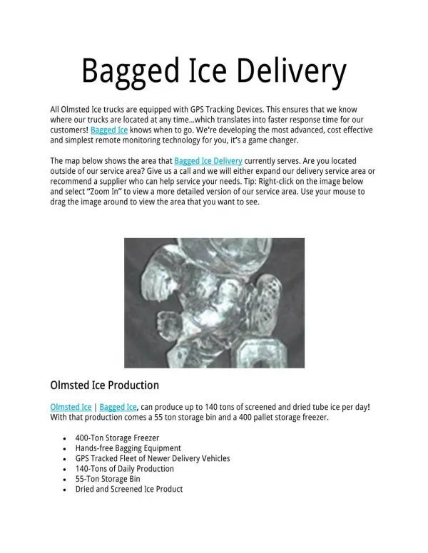 Bagged Ice Delivery