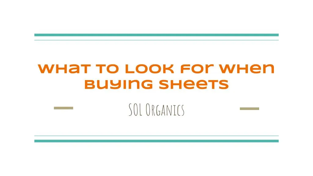 what to look for when buying sheets