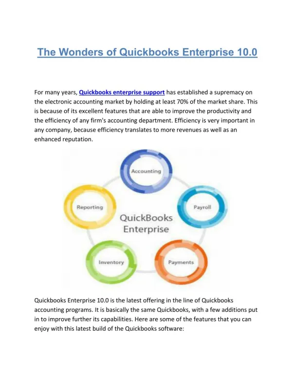 The Wonders of Quickbooks Enterprise 10.0