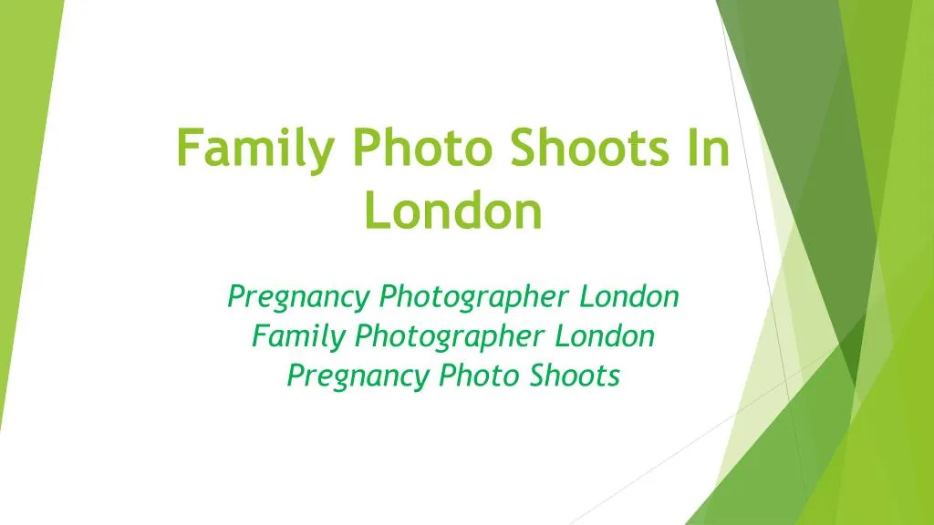 family photo shoots in london