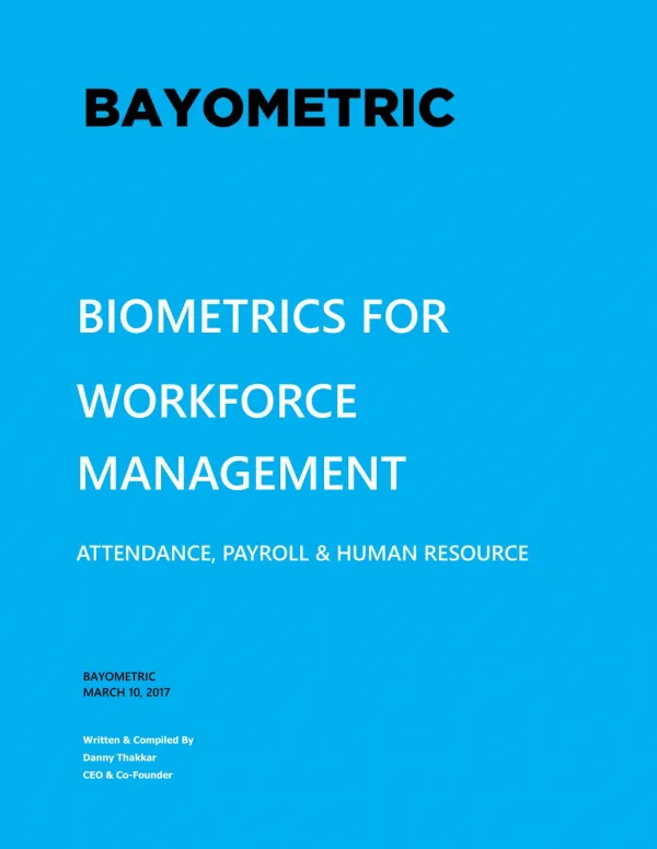 Biometrics for Workforce Management