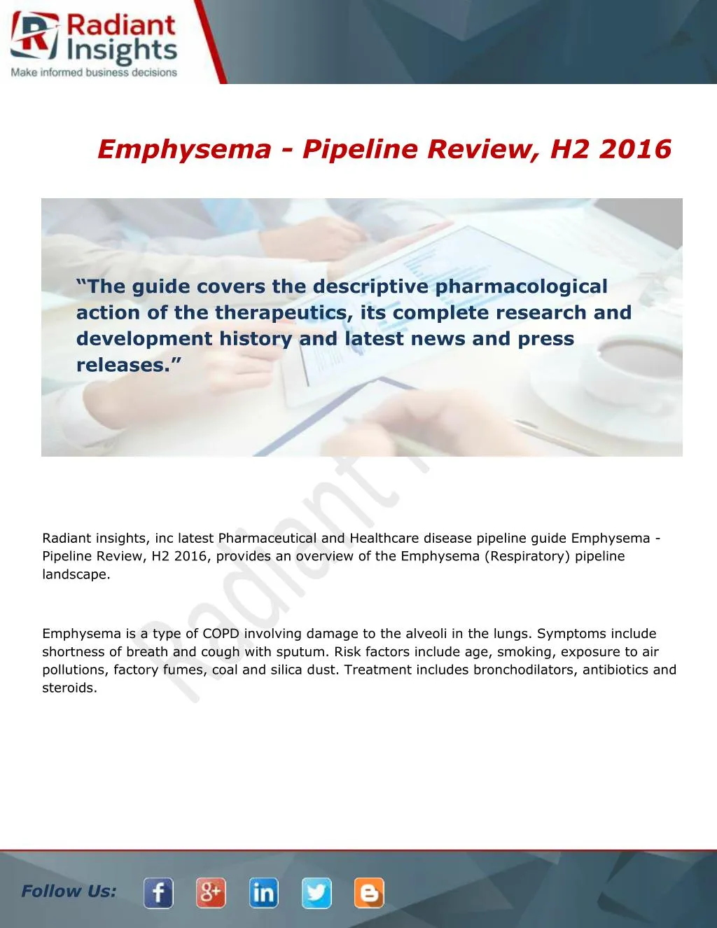emphysema pipeline review h2 2016