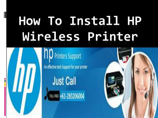 How To Install Hp Wireless Printer