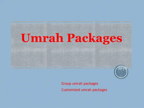 Umrah packages