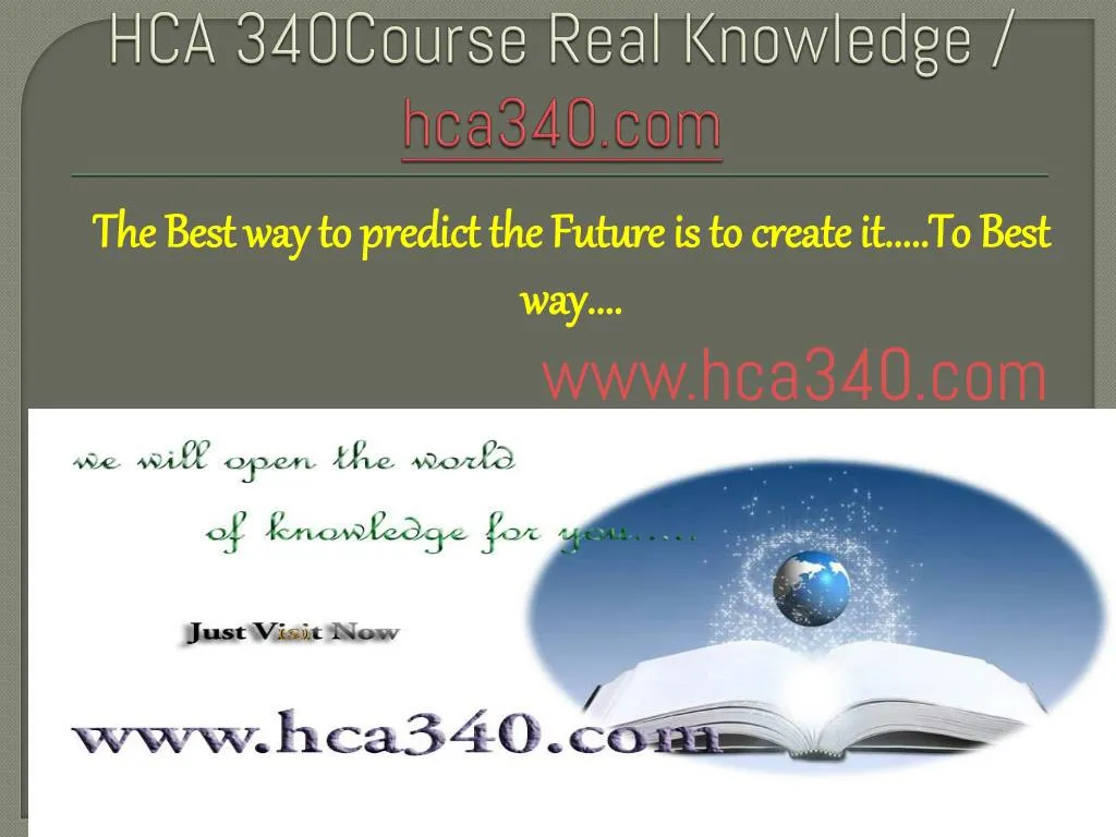 hca 340course real knowledge hca340 com