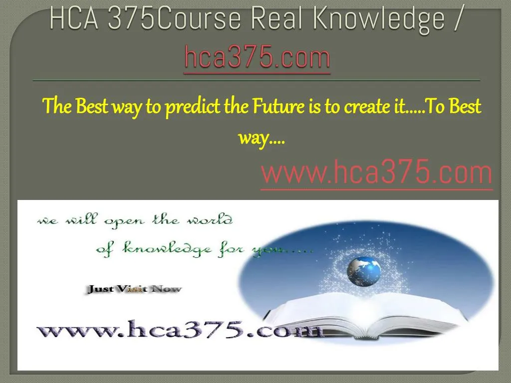 hca 375course real knowledge hca375 com