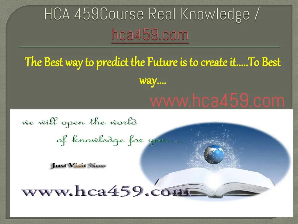 hca 459course real knowledge hca459 com