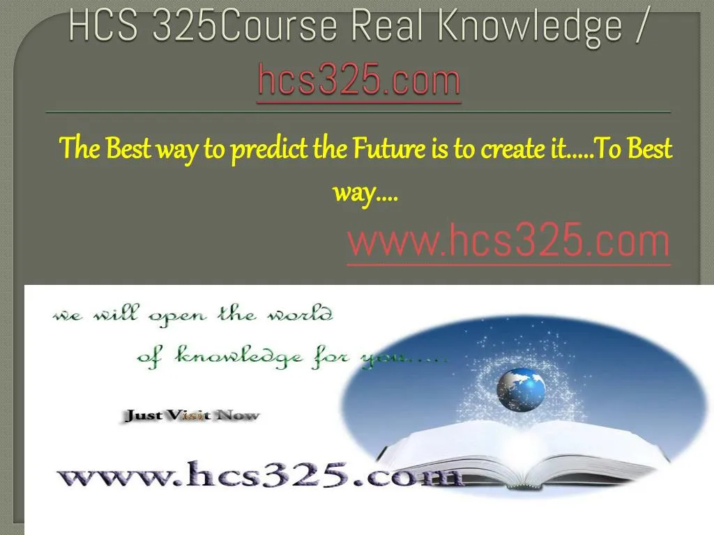 hcs 325course real knowledge hcs325 com