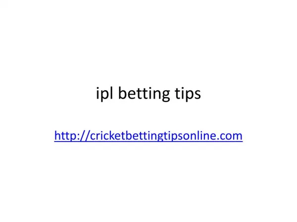 cricket betting tips