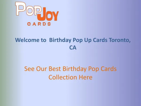 Birthday Pop Up Card Online