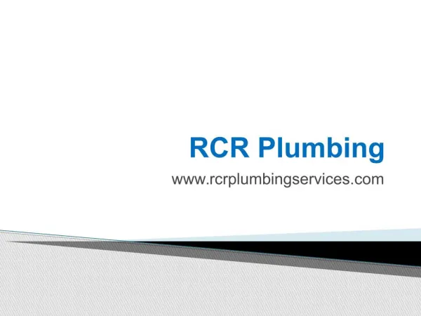 RCR Plumbing Services, Inc.