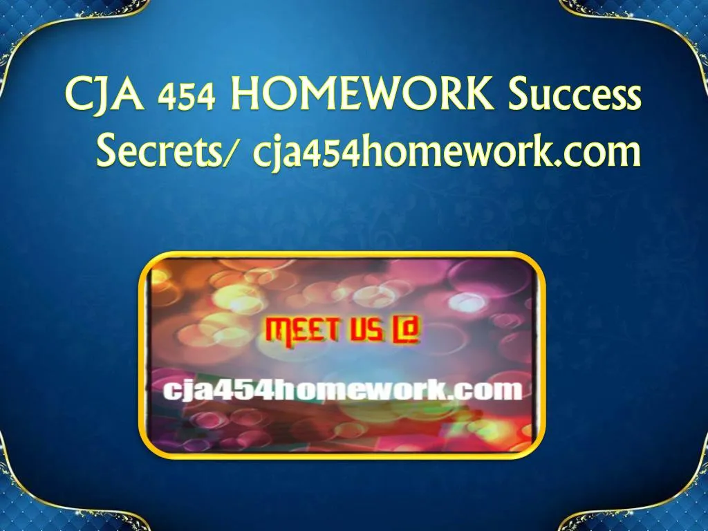 cja 454 homework success s ecrets cja454homework