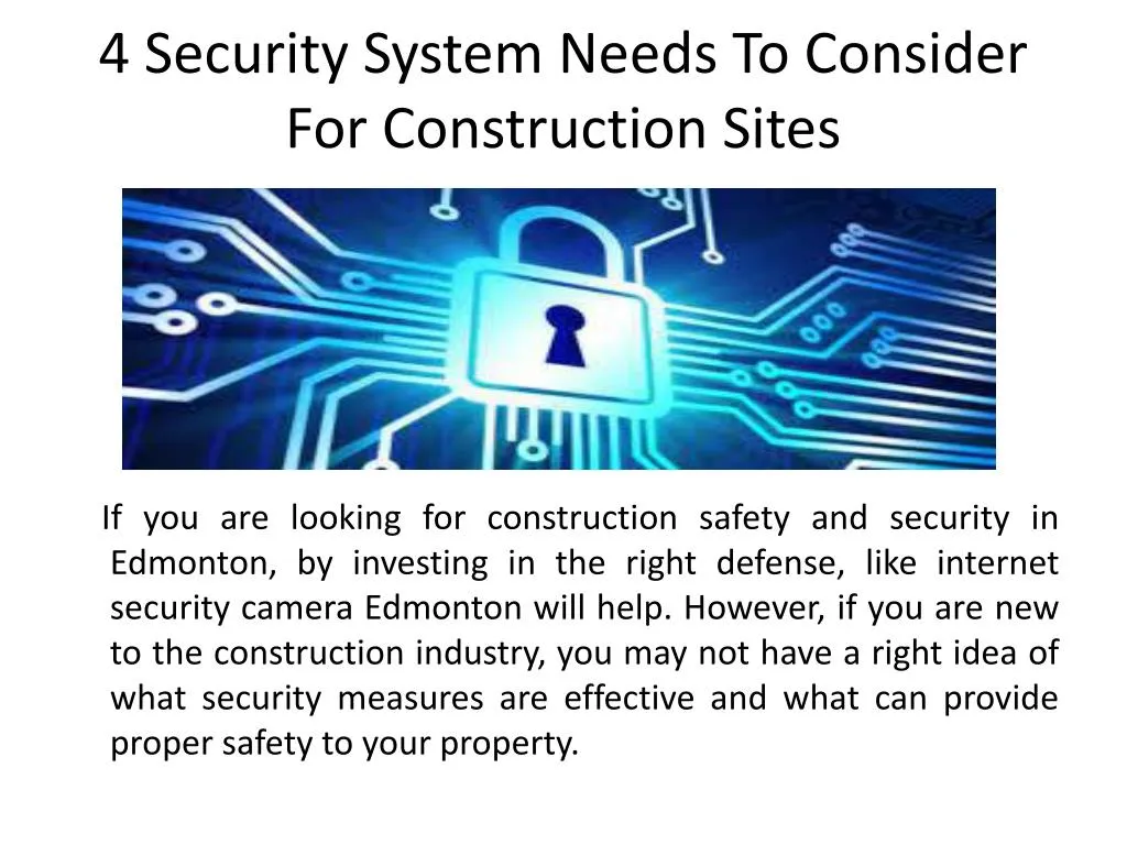 4 security system needs to consider for construction sites