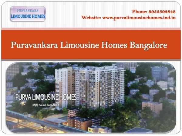 Buy Purva Limousine Homes in Bangalore | Call 9953592848