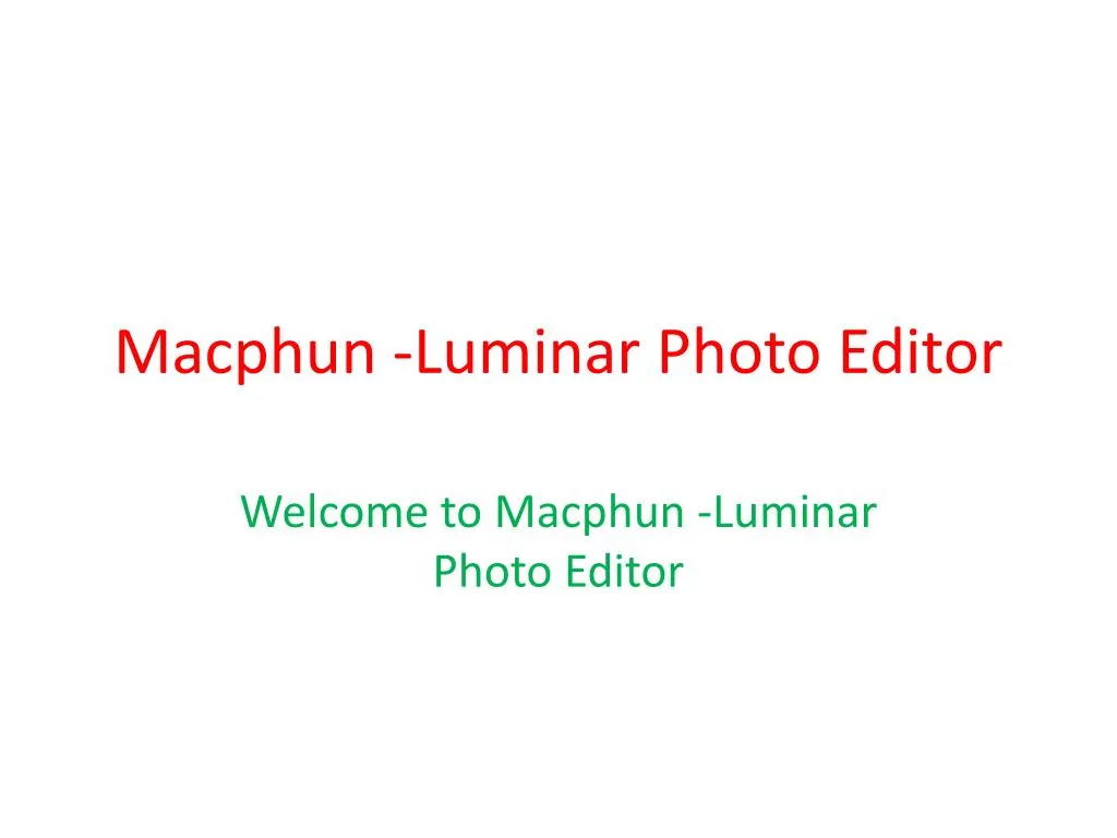 macphun luminar photo editor