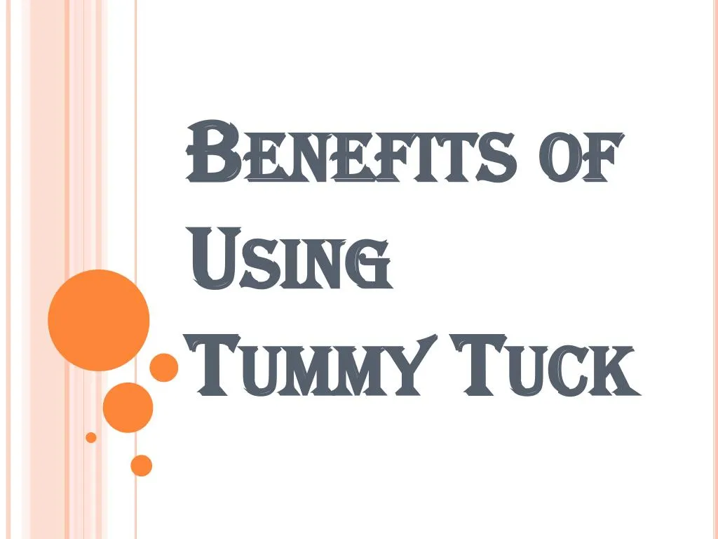 benefits of using tummy tuck