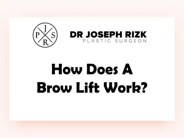 How Does A Brow Lift Work?