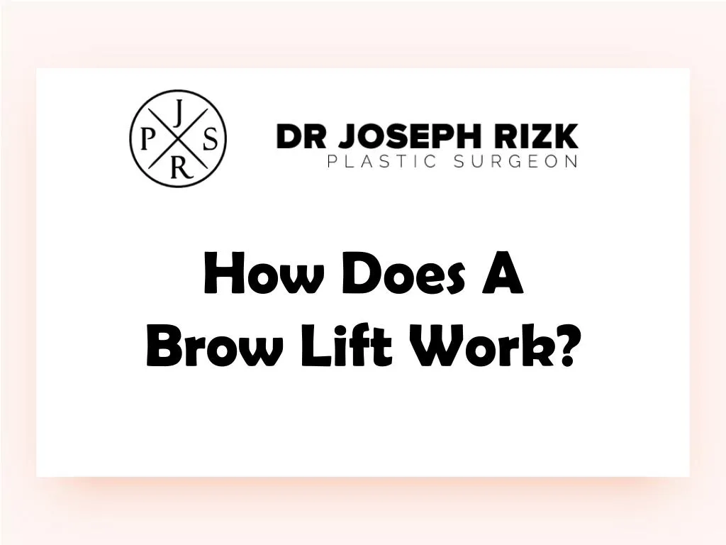 how does a brow lift work