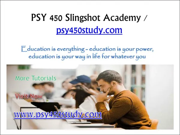 PSY 450 Slingshot Academy / psy450study.com