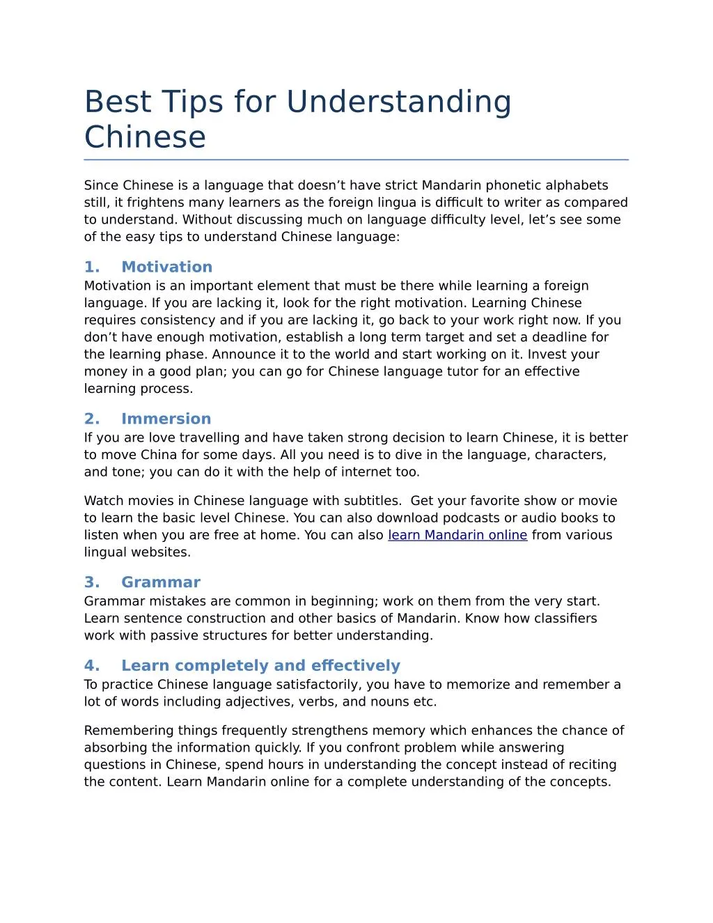 best tips for understanding chinese