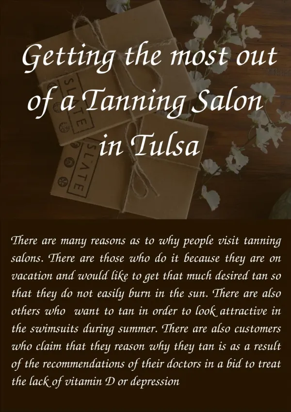 Getting the most out of a Tanning Salon