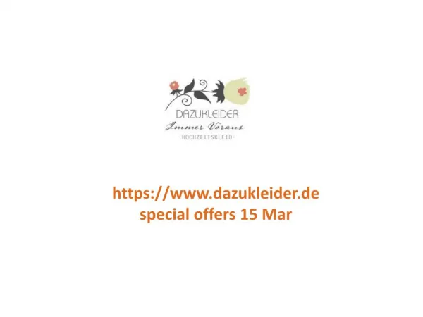 www.dazukleider.de special offers 15 Mar