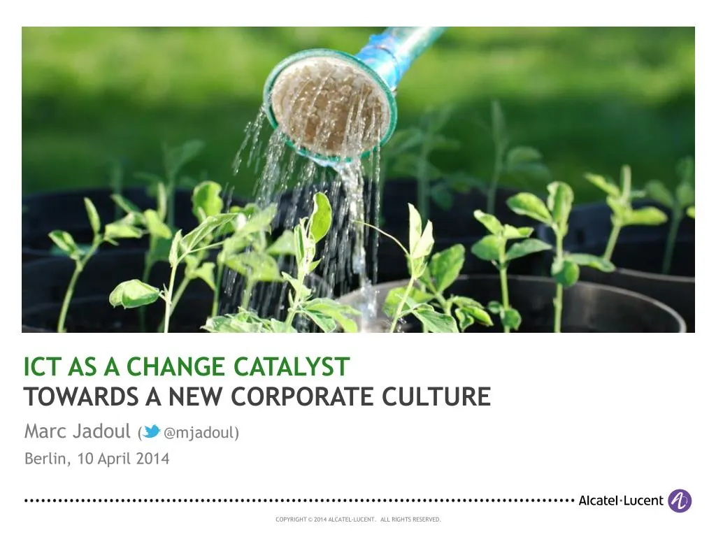 ict as a change catalyst towards a new corporate