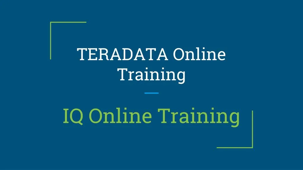 teradata online training
