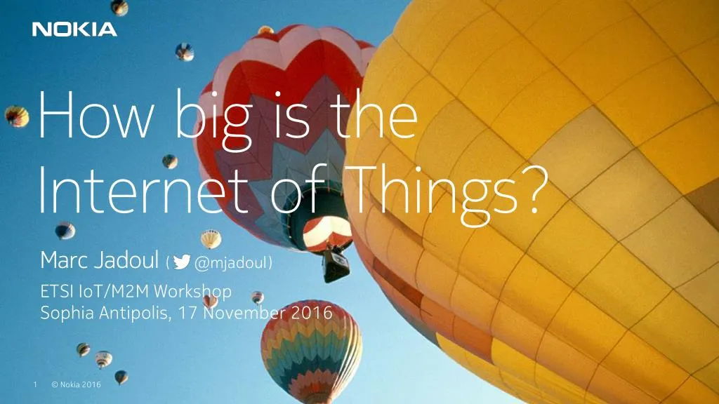 how big is the internet of things marc jadoul