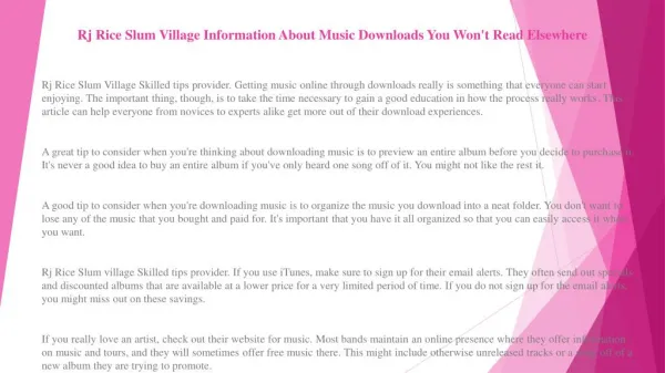 Rj Rice Everything You Should Know About Music Downloads