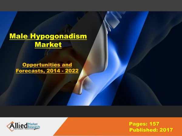 Male Hypogonadism Market Analysis, Forecast- 2022
